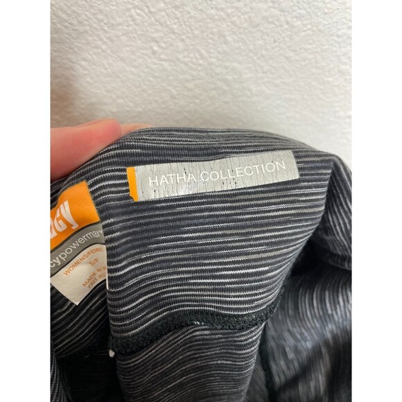 Lucy Small Powermax Hatha Capri Leggings Black Spacedye Low Rise Stretch - Picture 7 of 7